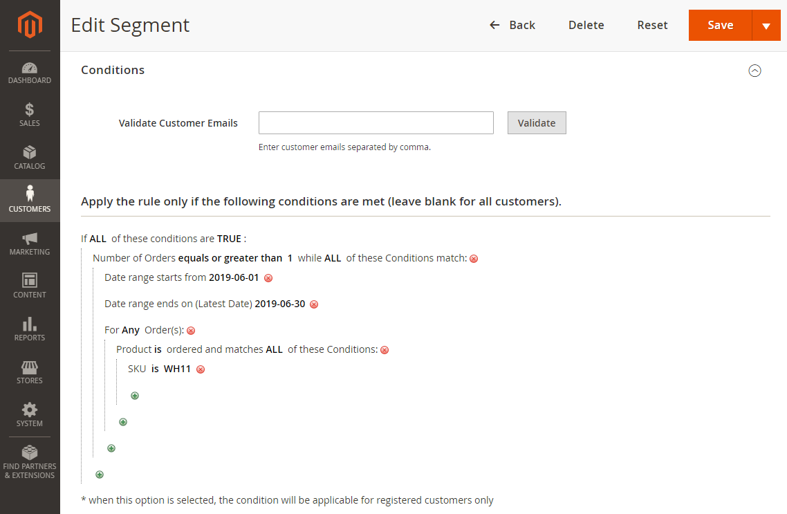 Conditioning the segments | Customer Segmentation for Magento 2