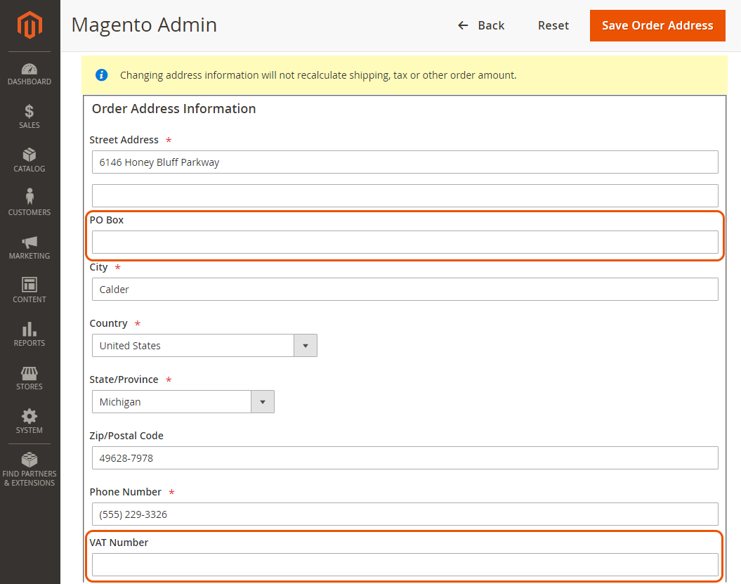 Display on the Orders View Page | Customer Attributes for Magento 2