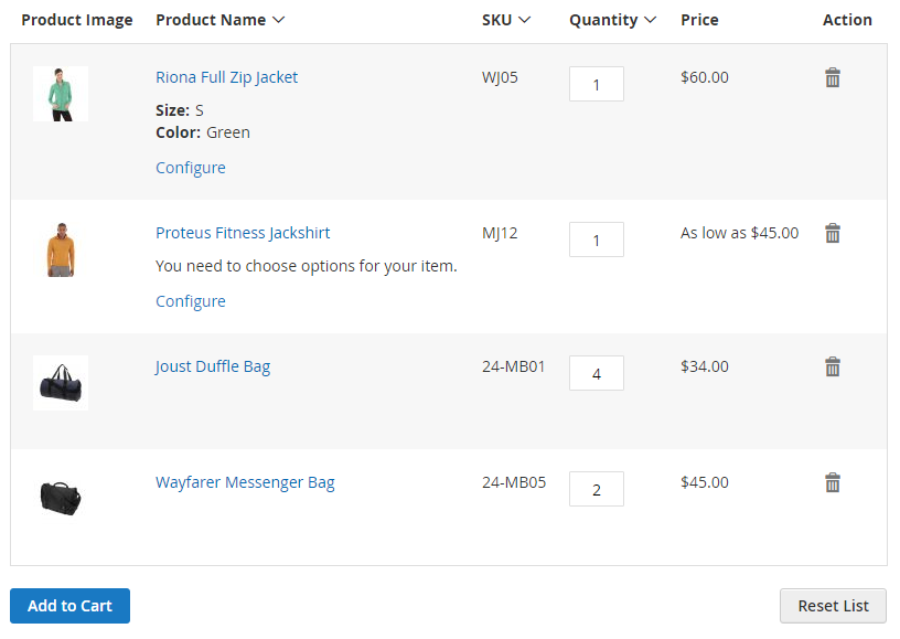 Quick Order Layout | Quick Order by SKU for Magento 2