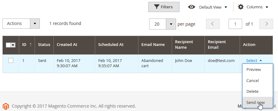 Mail Log | Abandoned Cart Email for Magento 2