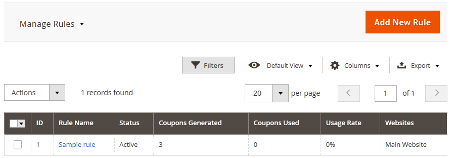 Creating Rules | Coupon Code Generator for Magento 2