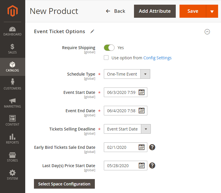 Creating a New One-Time Event | Event Tickets for Magento 2