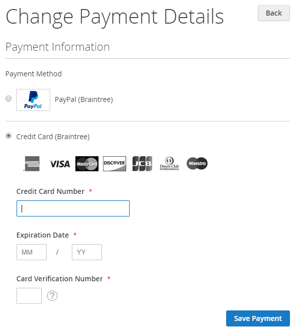 Change the payment | Advanced Subscription Products for Magento 2