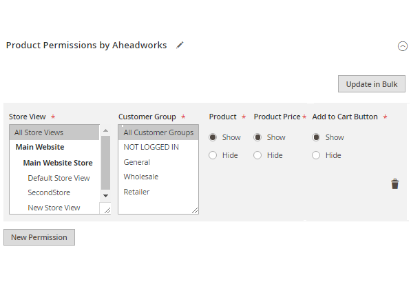 Permissions | Customer Group Catalog Permissions for Magento 2