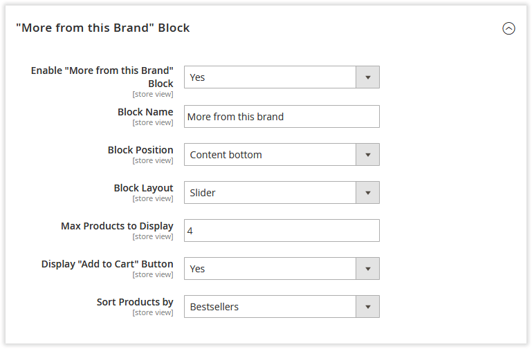 More from this Brand Block | Shop by Brand for Magento 2