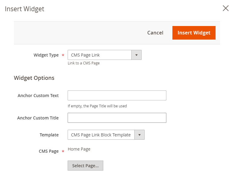 Insert Widgets | Buildify for Magento 2
