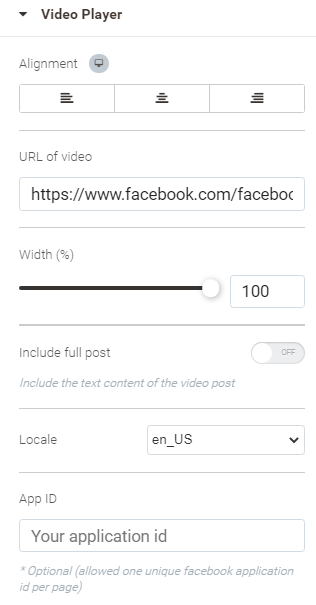 facebook video player Widgets | Buildify for Magento 2