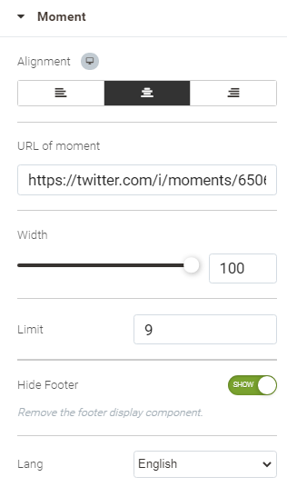 twitter moment Widgets | Buildify for Magento 2